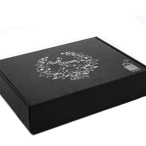 Tùy chỉnh màu đen folfing hộp đồ trang sức quà tặng lưu trữ carton rỗng máy bay sóng vận chuyển giày quần áo Hộp bao bì - Product Image 3