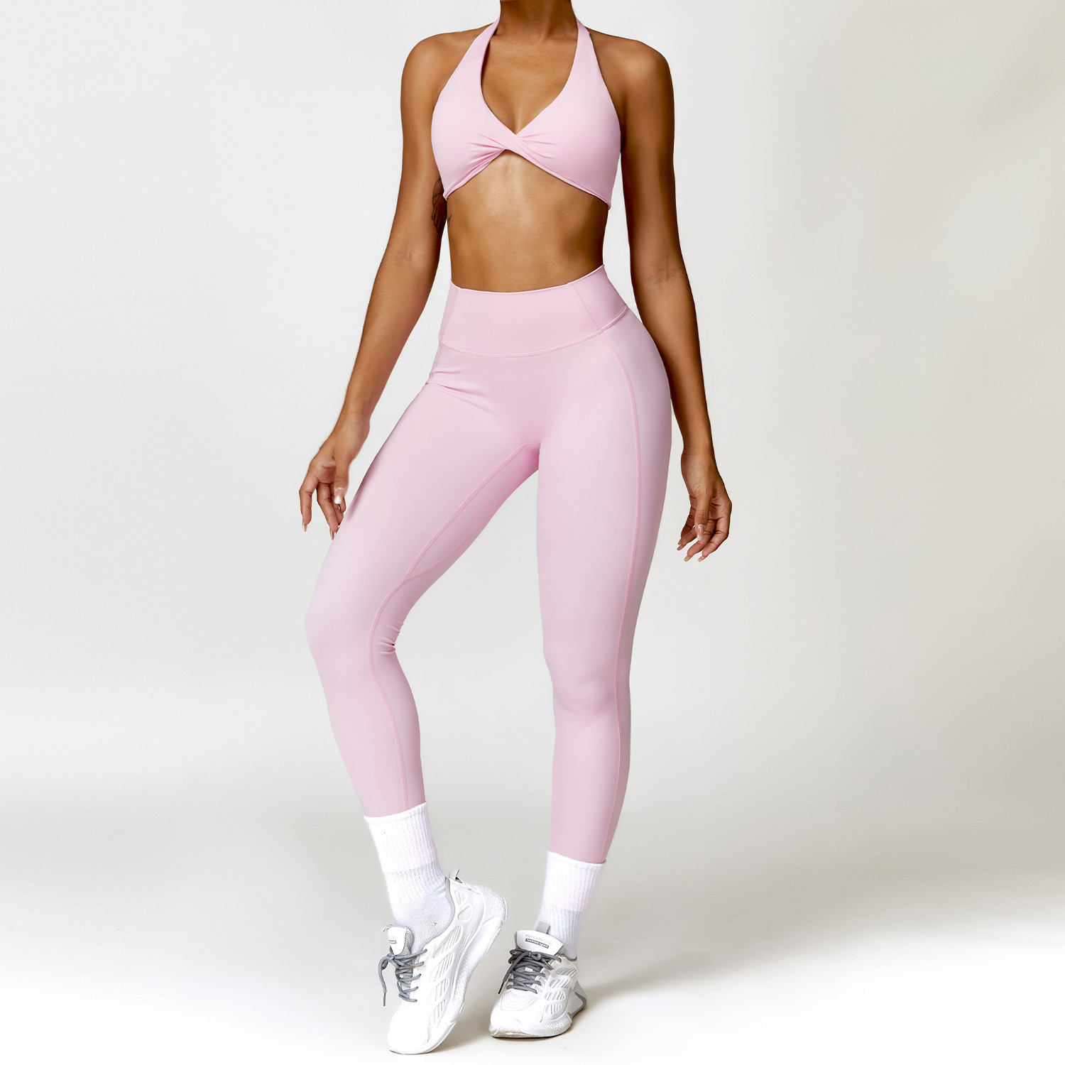 Reggiseno e leggings rosa