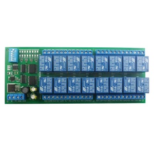 12V 16 canali DIN rail RS485 relè Modbus RTU protocollo telecomando PLC scheda di espansione - Product Image 1