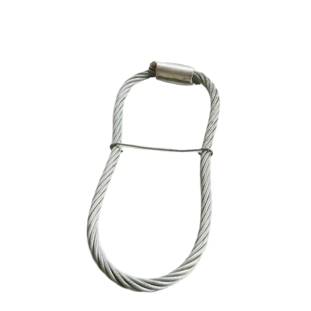 Cabestrillo de cuerda de alambre de acero galvanizado para grúa, cabestrillo de cable de acero