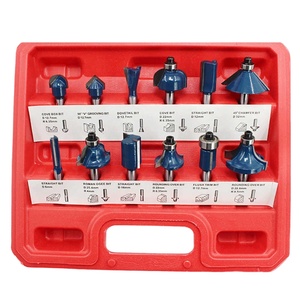 Case <strong>Tool</strong> <strong>Kit</strong> Woodworking Machinery Router Bit Set of 15pcs 1/4 Inch Shank Carbide Tipped Woodworking <strong>Tool</strong> Set With Plastic - Product Image 1