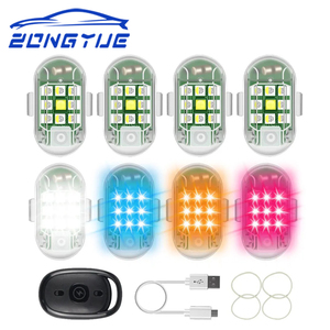 ZONGYUE LED çakarlı lamba kablosuz uzaktan kumanda için motosiklet araba bisiklet Scooter anti-çarpışma uyarı lambası flaş göstergesi - Product Image 1