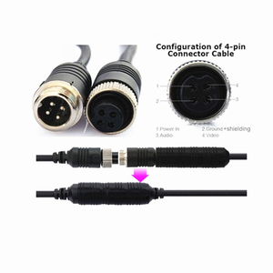 Erkek dişi konnektör uzatma kablosu ters kamera 4 Pin havacılık klavye konektörü araba havacılık kablo tak - Product Image 3