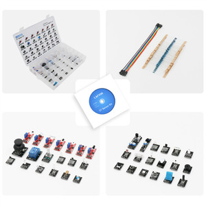 LAFVIN 37 in 1 <span class=keywords><strong>Sensor</strong></span> Module Kit für Arduinos mit Tutorail