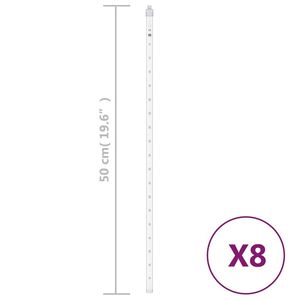 W2B ชุดไฟดาวตก vidaxl ชุดไฟพลาสติกสีฟ้า8 19.7 \ "หลอดพร้อมไฟ LED สีขาวอบอุ่นสำหรับปาร์ตี้คริสมาสต์กลางแจ้งสไตล์สตริง10M - Product Image 4