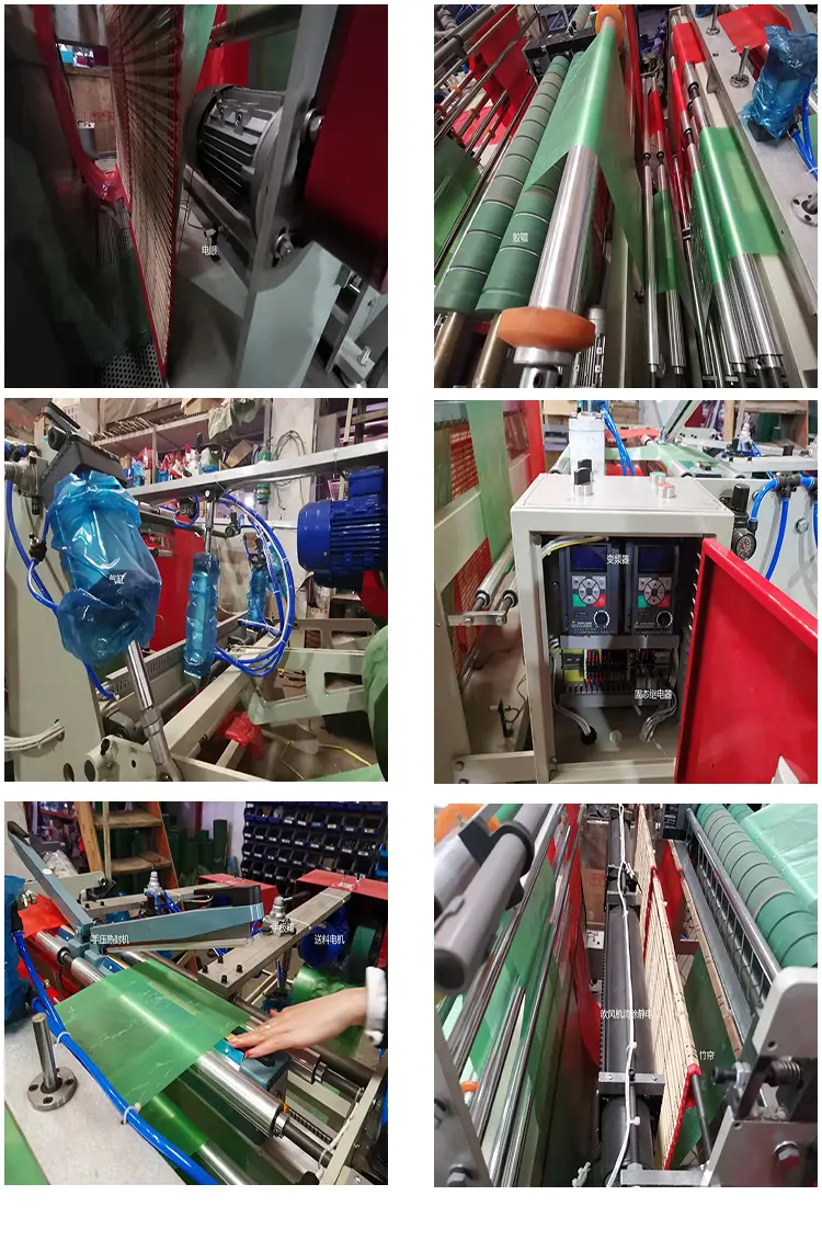 HERO 가방 만들기 기계 완전 자동 HDPE LDPE 플라스틱 식품 포장 2 줄 소프트 백 제조 기계 턴키 공장