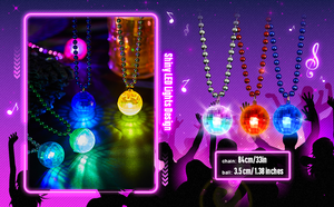 Random LED Disco Ball Beads <strong>Necklace</strong> Gradient Flashing Light <strong>Necklace</strong> For Weddings Concerts Christmas Parties Decorations - Product Image 6