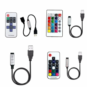 DC 5V USB ไฟ LED Strip RGB ตัวควบคุมสีเดียว IR ฟันสีฟ้า RGB รีโมทคอนโทรล RF รีโมทคอนโทรลไร้สายสําหรับไฟ LED Strip - Product Image 1