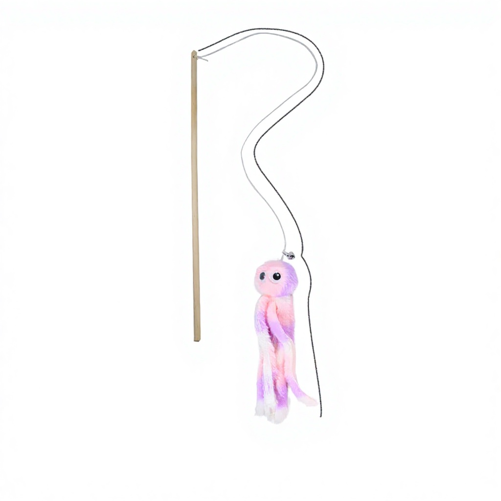 Pulpo rosa, morado y blanco.