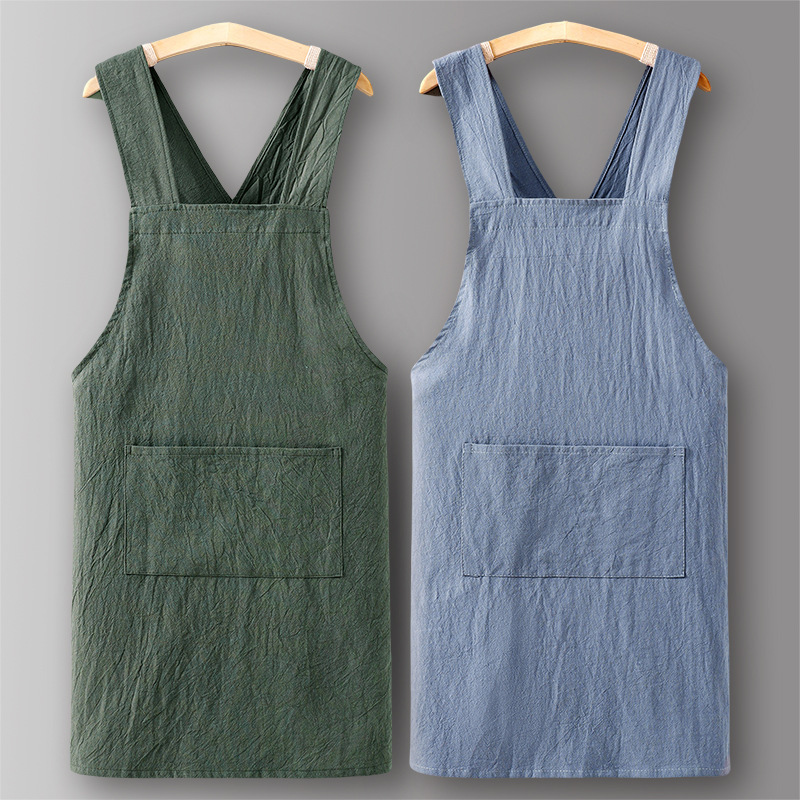 Ceinture croisée pur coton vert foncé+Gris