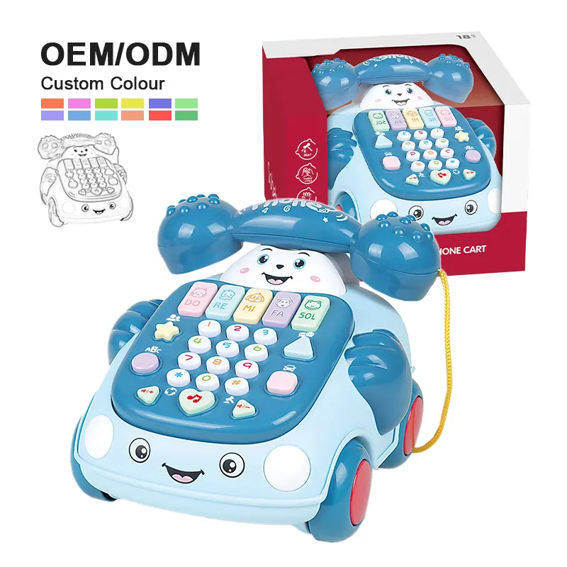 Zhorya intelligent musikalisch multifunktional telefon auto spielzeug cartoon baby telefon spielzeug mit musik