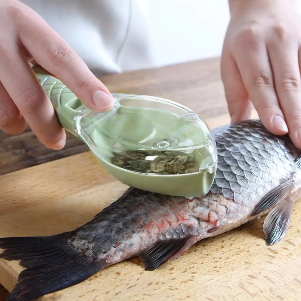فرشاة جلد السمك الساخن كشط فرشاة مقشرة سريعة الإزالة سكين تنظيف الأسماك مقشرة مكشطة
