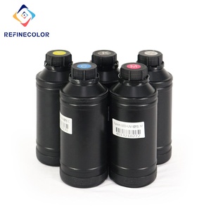 CMYK-tintas de inyección de tinta blanca para impresoras UV planas, 250ml/500ml, certificación MSDS, curva ICC