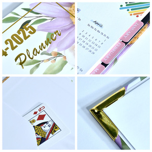 Diario académico personalizable A5 A6 B5 cuadrícula punteada 2023 2024 banda elástica agenda de tapa dura planificador diario cuaderno - Product Image 5