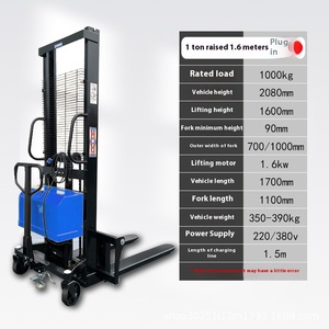 2 Ton Battery Operated Semi-Electric Forklift 1 Ton Hydraulic Lift Efficient <strong>Loading</strong> <strong>Unloading</strong> New Used Small Lifting Tools - Product Image 6