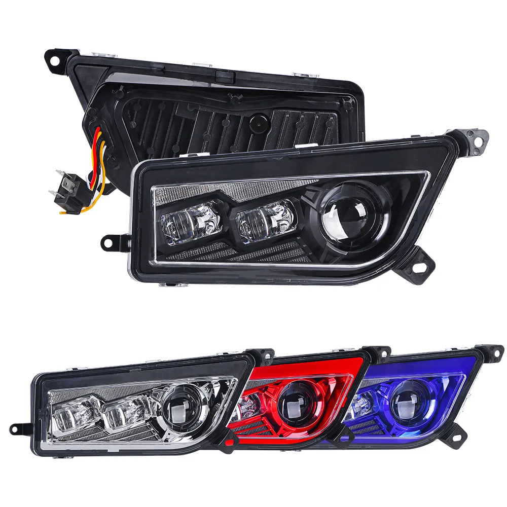 Loyo araba aksesuarları Atv Utv için Led far 2014-2017 Polaris RZR 1000 Xp 4 1000 kapalı yol için atv Utv araba Led kafa ışık lambası