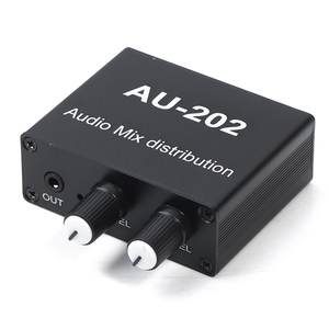 Stereo Mixer Audio Distributor for <strong>Headphone</strong> External Power AMP Volume Independent Control DC5-19V 2 <strong>Inputs</strong> 2 <strong>Outputs</strong> AU-202 - Product Image 6