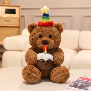 卸売り可愛いテディベア枕ギフトソフトケーキベアぬいぐるみPPコットン充填メッシュ裏地付きバースデーギフトのアイデア