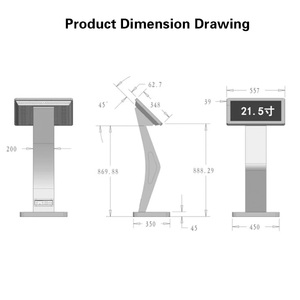 21,<span class=keywords><strong>5</strong></span> Дюймов Тонкий сенсорный ЖК-дисплей PCAP Подиум Android OS интерактивный сенсорный стол с Wi-Fi - Product Image 5