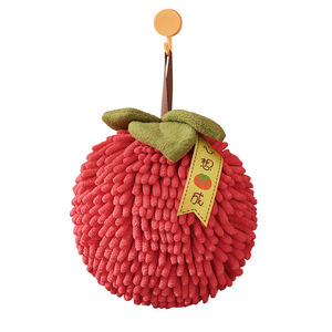 Fabrikadan kişiselleştirilmiş Logo kırmızı neşeli trabzon hurması kar Neil hentbol emici mutfak asılı havlu düz renk desen silin - Product Image 6