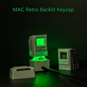 MAC-Teclado mecánico de estilo Macintosh, tapa de tecla retroiluminada Retro con personalidad, color blanco ESC y tecla de pestaña 1,5u, 80 - Product Image 2