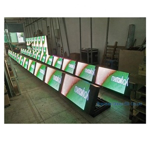 Cartello per messaggi a scorrimento programmabile impermeabile schermo a LED a doppio lato segnale pubblicitario video a led per esterni di piccole dimensioni - Product Image 1