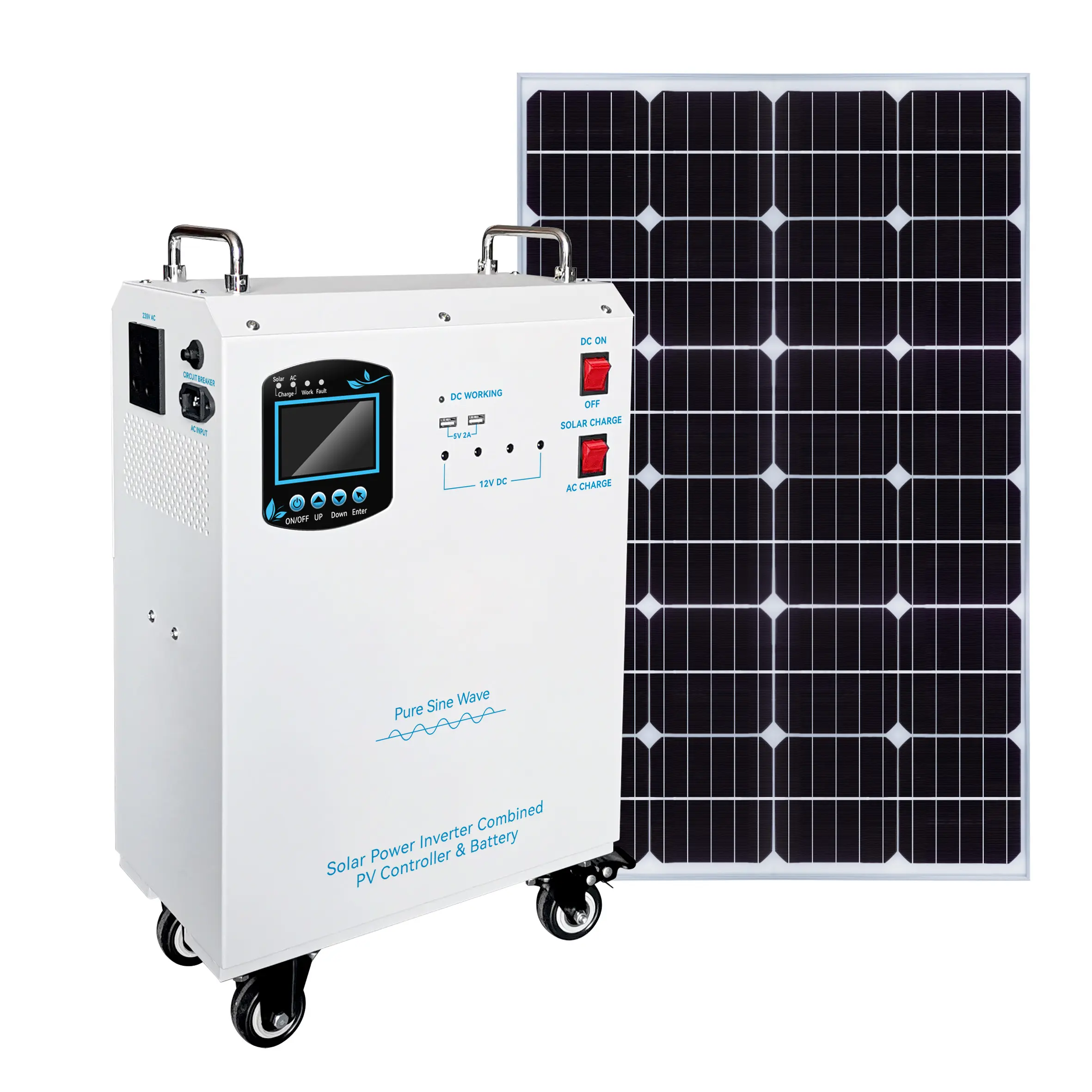 300w 휴대용 발전소 전력 태양광 패널 접지 장착 브래킷 구조 인버터 태양 전지
