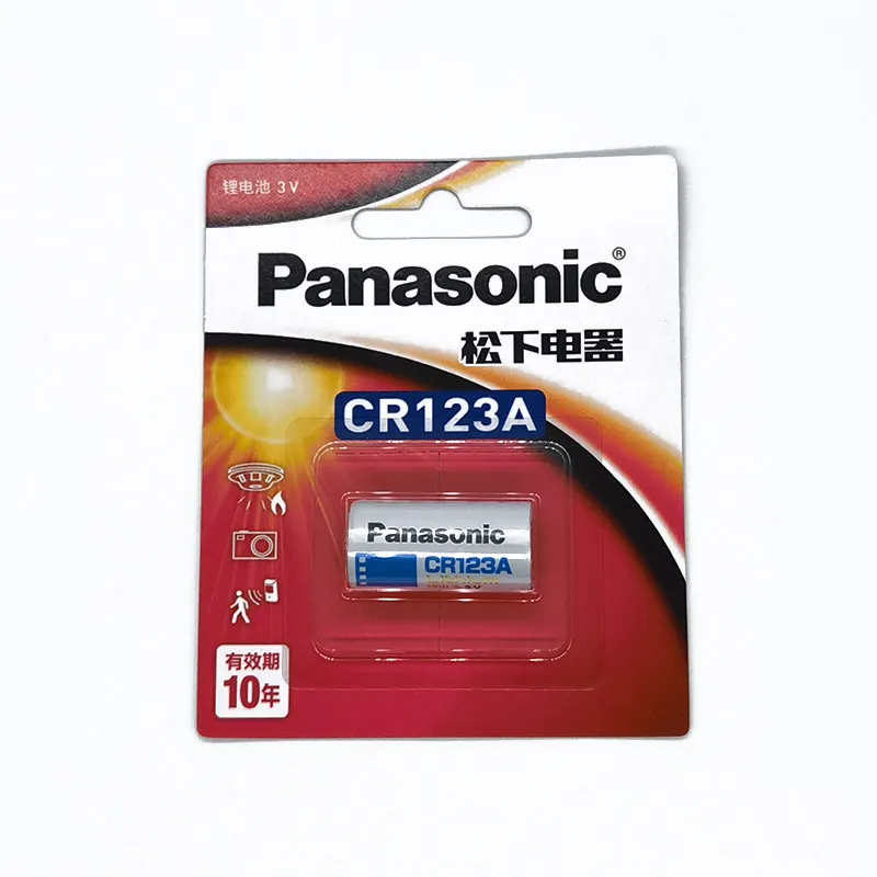 CR123A พานาโซนิค3V ผลิตในประเทศญี่ปุ่น CR17345แบตเตอรี่ลิเธียมที่ไม่มีประจุเหมาะสำหรับกล้องของแท้และของแท้