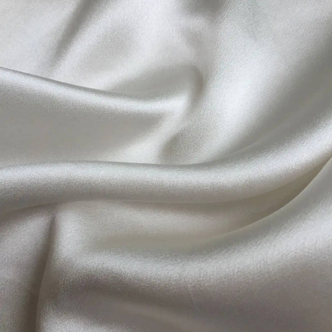 IN MAGAZZINO Habotai Seta Pura del ricamo pianura tessuto 100% chiffon di Seta habotai per le donne indumento caldo di vendita