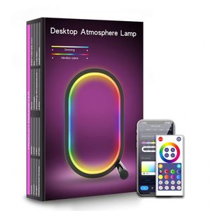 RGB akıllı LED Modern tasarım masaüstü gece işık bronz atmosfer beyaz gölge için oyun odası başucu dekorasyon APP kontrolü - Product Image 1
