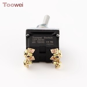 中国製ロッカートグルスイッチ15a 250v 20a 125v spst3ピンオン/オフ/オンスイッチメタルバット防水ブーツカバーロッカートグルs - Product Image 3