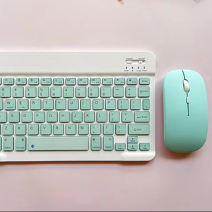 Teclado inalámbrico portátil computadora de escritorio Departamento francés aprendizaje teclado inalámbrico ratón Combo - Product Image 1