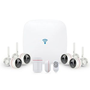 带4CH摄像头功能的IP 4G Wifi智能家居报警集线器商店办公室报警和视频解决方案智能集线器IP 4g报警系统 - Product Image 2