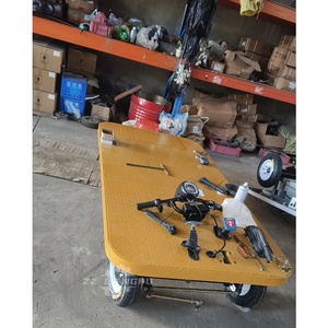 Electric 1000kg Load <strong>Platform</strong> Cargo Carrier Trolley Heavy <strong>Loading</strong> Transport Cart Moving Carts for <strong>Construction</strong> Site Warehouse - Product Image 4