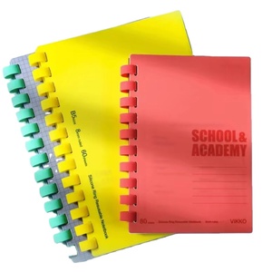 定制日记本笔记本带logo胶圈活页笔记本a5b5笔记本七彩本简易螺旋练习本 - Product Image 1