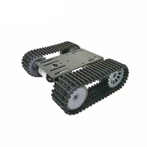Robot Tank Crawler Chassis für Arduino Smart Car Metallplatte Holz Doppels chicht bewegung - Product Image 1
