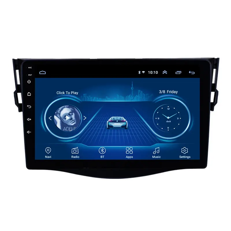 Wanqi 9 polegadas 4 11 núcleos android bt áudio do carro dvd multimídia player de vídeo rádio Estéreo gps de navegação para Toyota RAV4 2007-2012