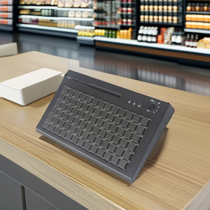 Wholesale 78-Key <strong>Mechanical</strong> Cherry MX POS <strong>Programmable</strong> <strong>Keyboard</strong> with Magnetic Stripe Card Reader (MKB78) for POS Systems - Product Image 1