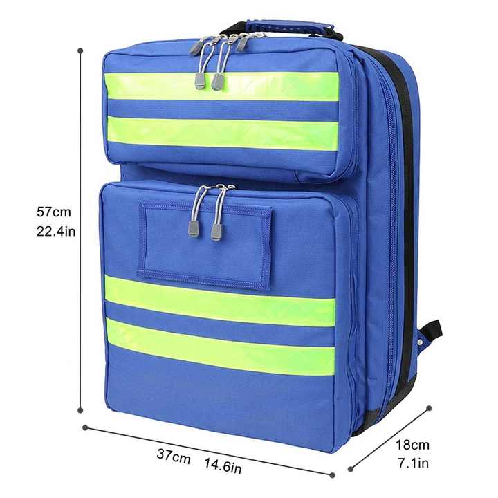 Saco de primeiros socorros médico profissional com design de bolsos múltiplos à prova d'água personalizado OEM Kit de resgate de emergência para primeiros socorros Trauma Bag