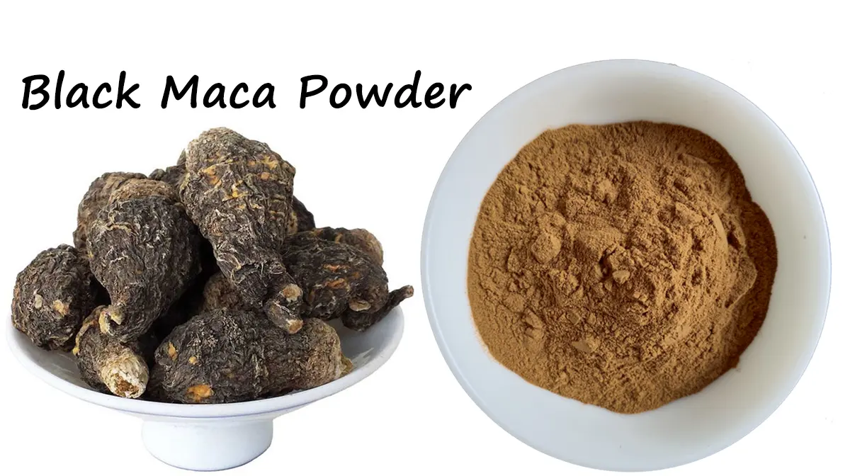 100 % natürliches schwarzes Maca-Wurzextraktpulver organisches Massenprodukt ultimatives Maca-Pulver
