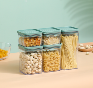 <strong>Stackable</strong> Food Storage <strong>Containers</strong> Box <strong>With</strong> Airtight <strong>Lids</strong> Plastic Dry Fruit Snack Meal Boxes Kitchen Reusable Organizer - Product Image 3