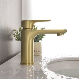 Aquacubic OEM boong gắn chải vàng xử lý duy nhất Brass nước Mixer phòng tắm vòi nước - Product Image 3