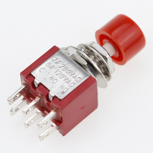 6 Pin C-NO-NC 6mm Mini Momentary Automatic Return <strong>Push</strong> <strong>Button</strong> <strong>Switch</strong> 2A 250VAC/5A 120VAC Toggle <strong>Switches</strong> DS-622 - Product Image 3