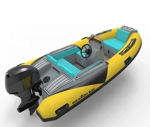 Barco de pesca confortável de alumínio rib360, mais novo design, barco a remo, alta velocidade, com equipamentos de luxo