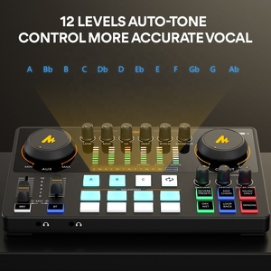 Профессиональная звуковая карта Maonocaster для прямого эфира, звуковой интерфейс, Миксер с поддержкой многоканальной звуковой карты для смешивания - Product Image 6