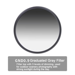 Lightdow GND0.9渐变灰色中性密度圆形滤光片，用于与49/52/55/58/62/67/72/77毫米兼容的相机镜头