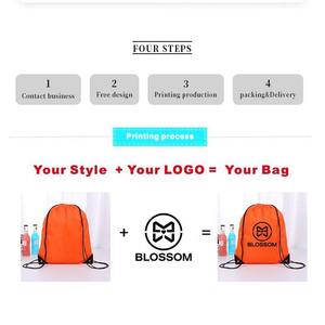 Custom Logo <strong>Nylon</strong> Draw <strong>String</strong> Bag Backpack Recycled Waterproof 210d Polyester Drawstring Bag <strong>With</strong> Logo - Product Image 5