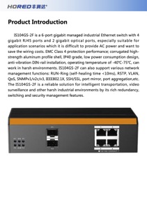 HORED S104GS-2Fポートギガビットマネージド産業用POEスイッチスタッカブルSNMPQoS VLAN、SFPファイバーポートIPネットワーク802.3af
