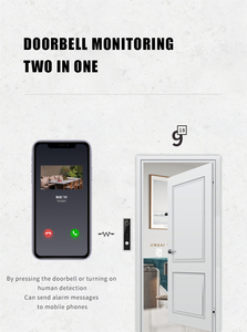 WERYSAFE Wifi House PIR-Monitor USB Ding Dong Drahtlose Türklingel Eingebaute Batterie Fernbedienung Wasserdichte Überwachungs kamera - Product Image 2