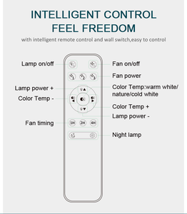 Ventilador de techo Luz Multifuncional Led Ventilador de techo Ventilador de control remoto Enfriadores de aire - Product Image 3